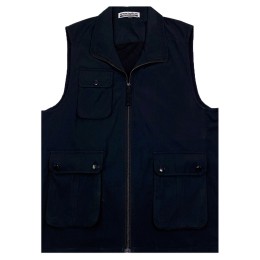Large supply of black vest jackets Customized solid color multi-pocket vest jackets for volunteer teams Women's vest jacket center CYC-1924 SKV038 Large supply of black vest jackets Customized solid color multi-pocket vest jackets for volunteer teams Women's vest jacket center CYC-1924 SKV038